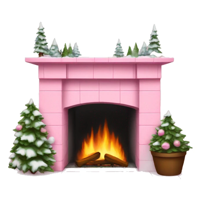 Winter Pink FirePlace sticker