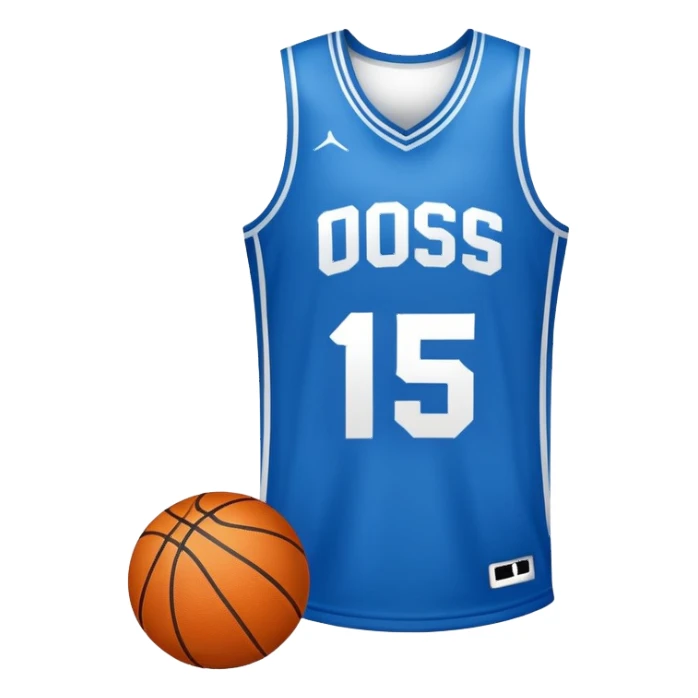 blue basketball jersey number 5 sticker