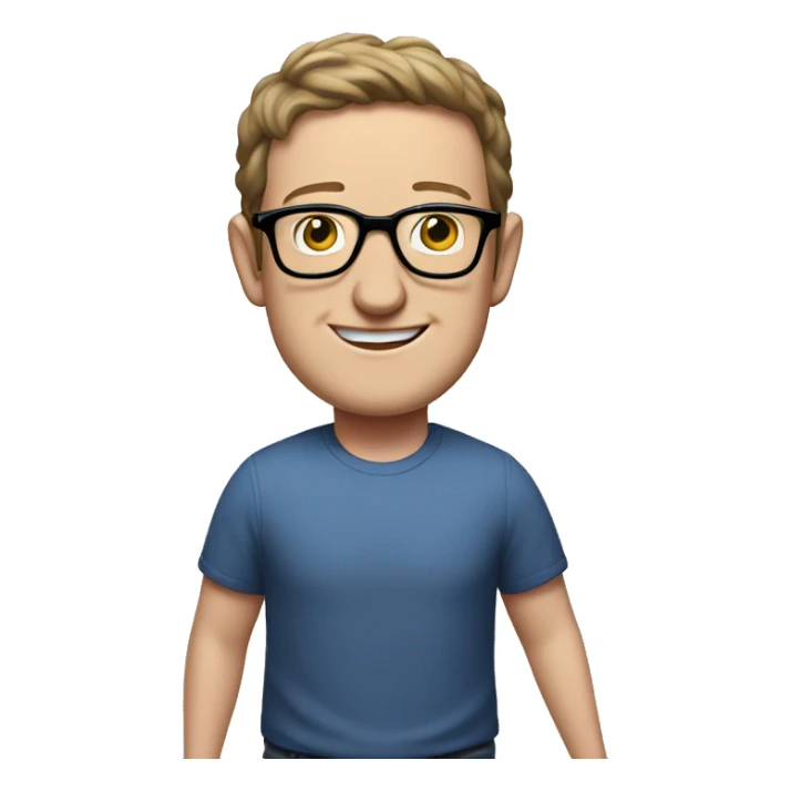 mark zuckerberg in glasses runs full body sticker
