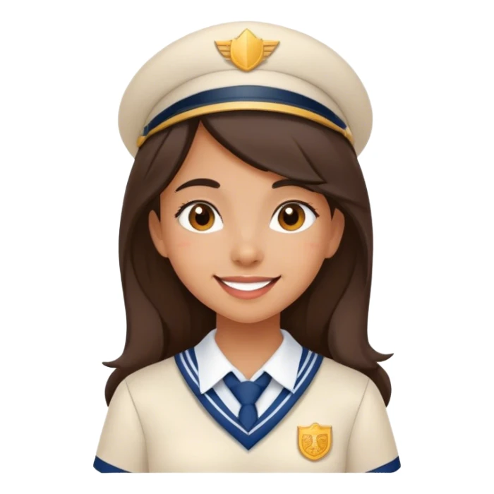 Very cheerful young latina girl in school uniform sticker
