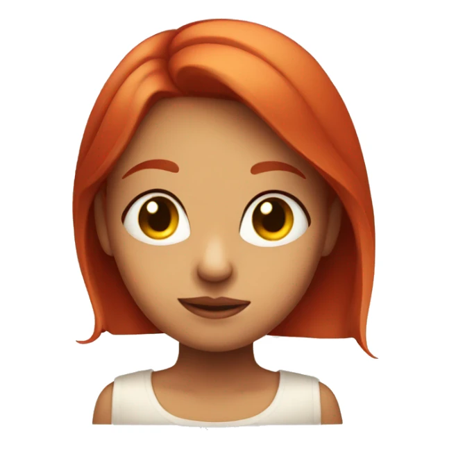 cute girl with red hair giving side eye sticker