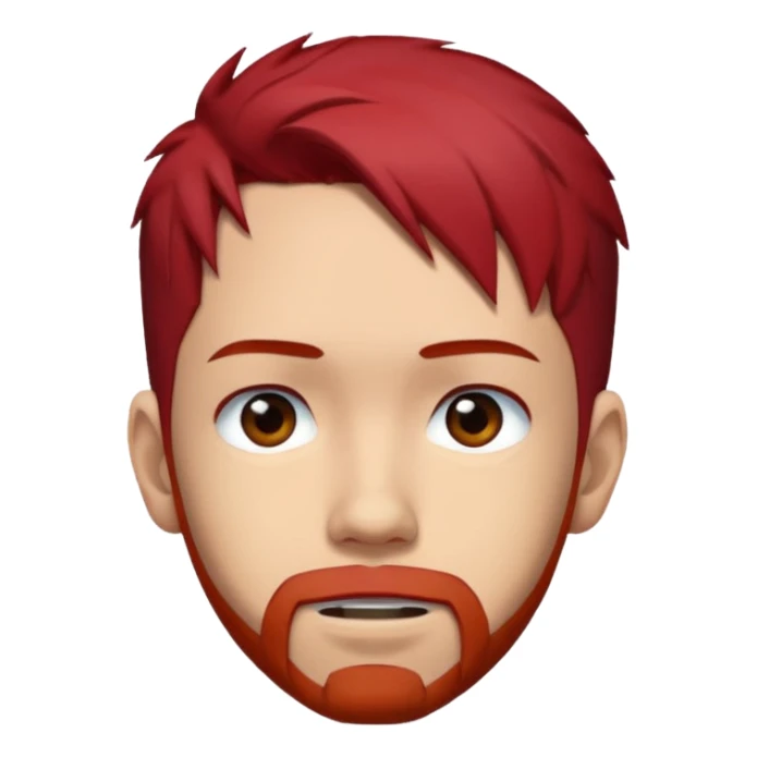 Mike Shinoda with red hair sticker
