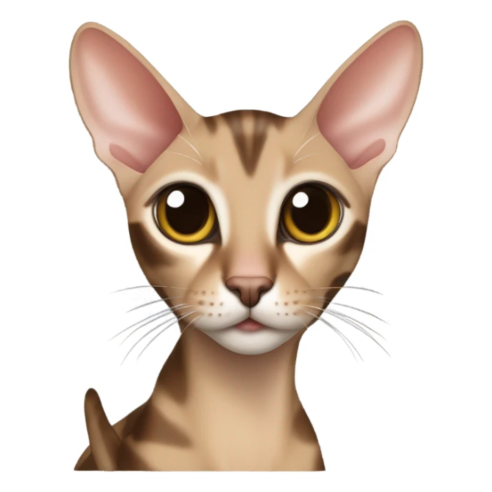 The Oriental Shorthair cat, brown with black stripes sticker