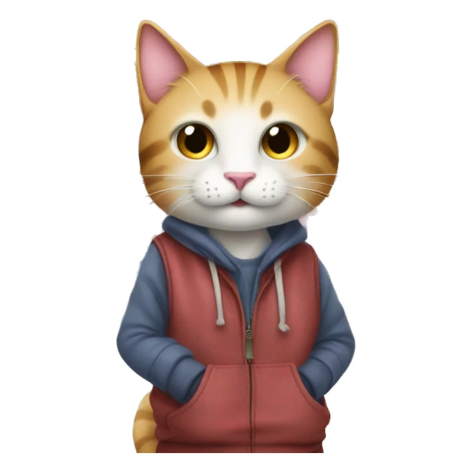 happy gay cat on a clothing shopping spree sticker