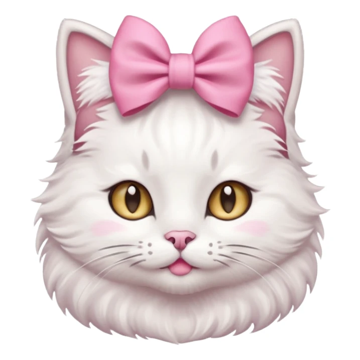 Gato con moño Rosita en l cabeza sticker