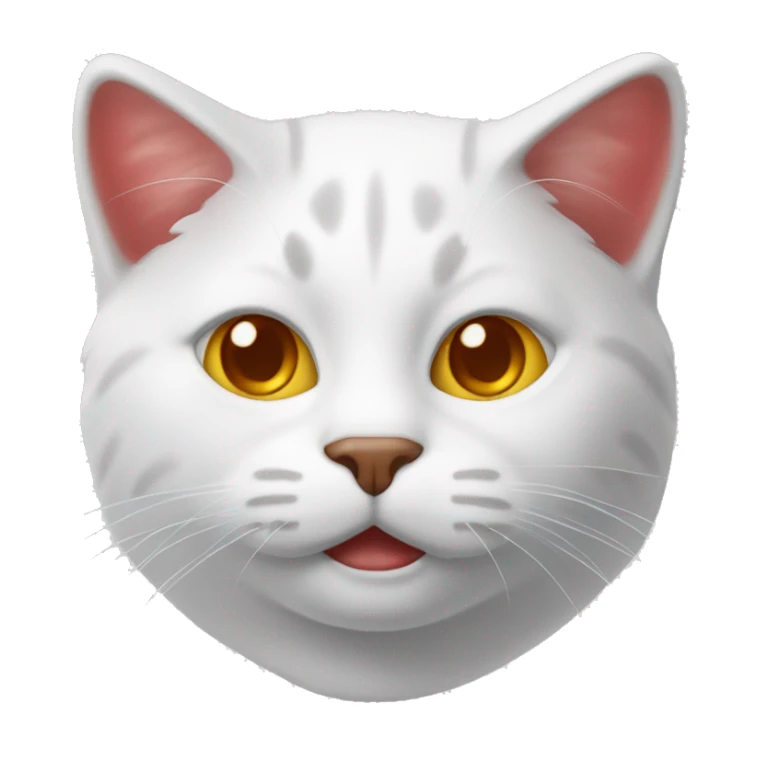 gatto bianco e rosso sticker