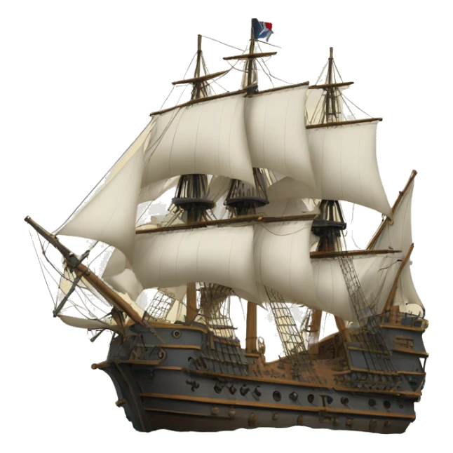 new frigate XVII century sticker