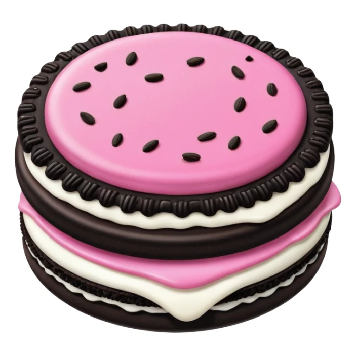 oreos pink and Oreo’s black sticker