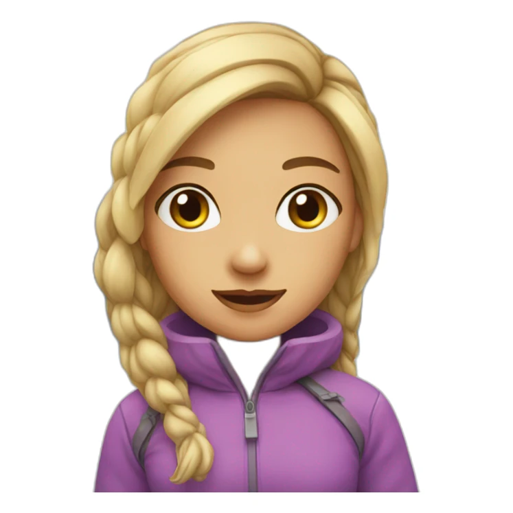 girl-sat-ice-mountain sticker