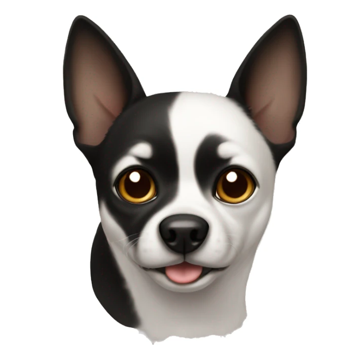Black hihuahua with brown eyes and white nose and toes  sticker