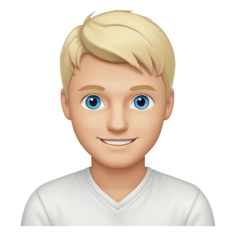 Nick Carter blue eyes, blonde hair, white outfit sticker