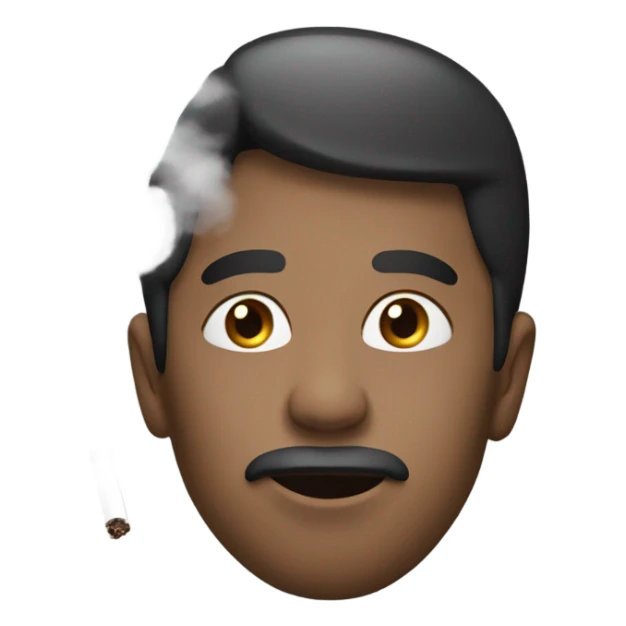 smoke coming out of nose  sticker