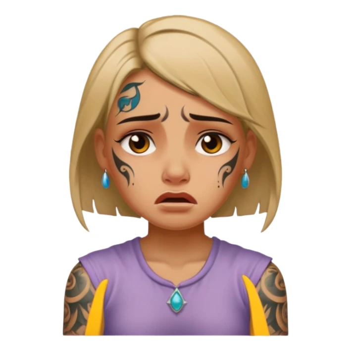 babylon ancient cry girl with tatooed sticker