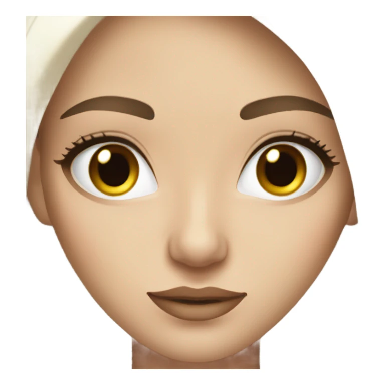 A gorgeous brow skin woman with white hair and white eyes sticker