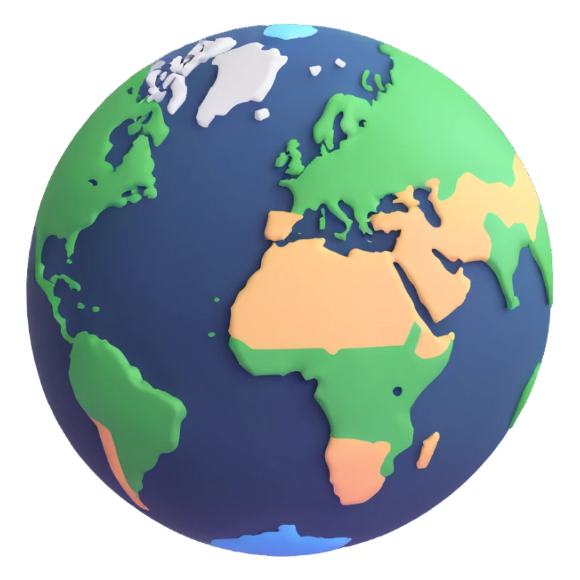 A single green leaf resting gently on the surface of the Earth, as seen from space. The planet is round with visible continents and clouds, and the leaf appears calm and symbolic. sticker