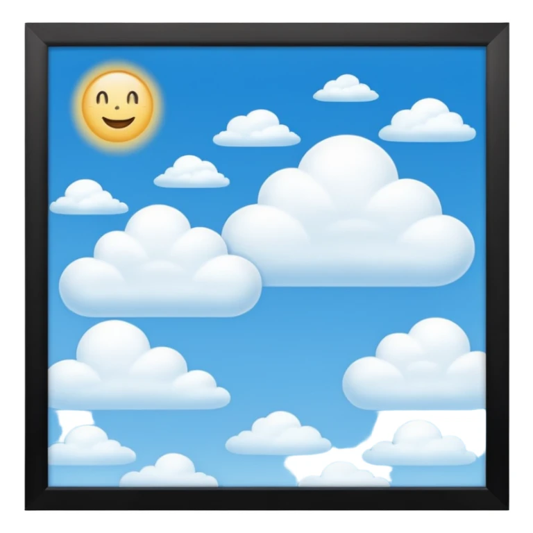 background with a happy blue sky with a few white clouds from a distance sticker