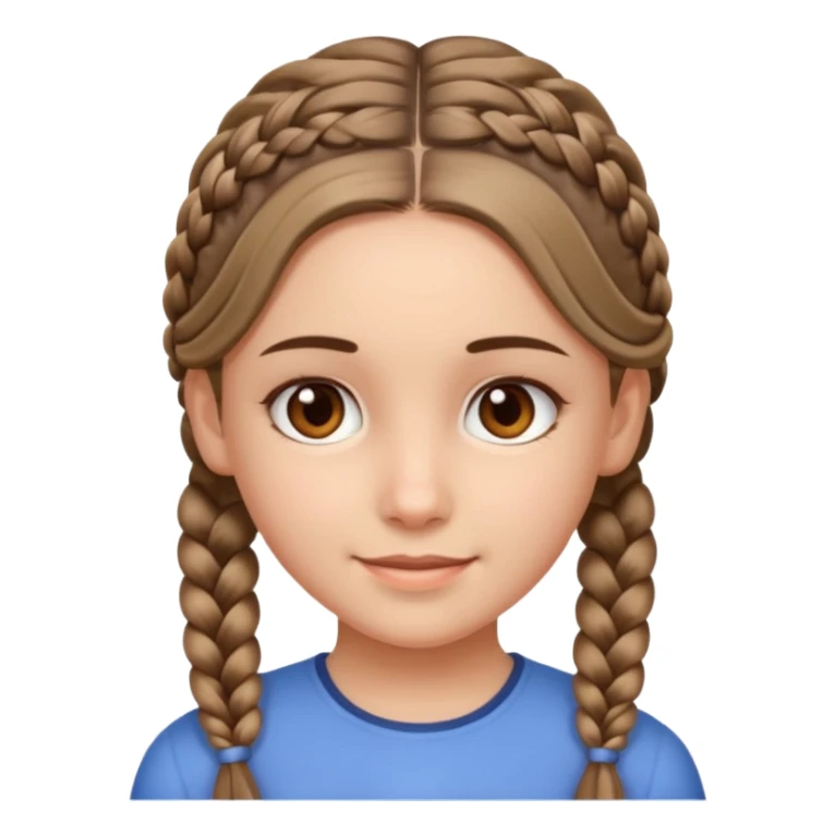 Girl with twin braids sticker
