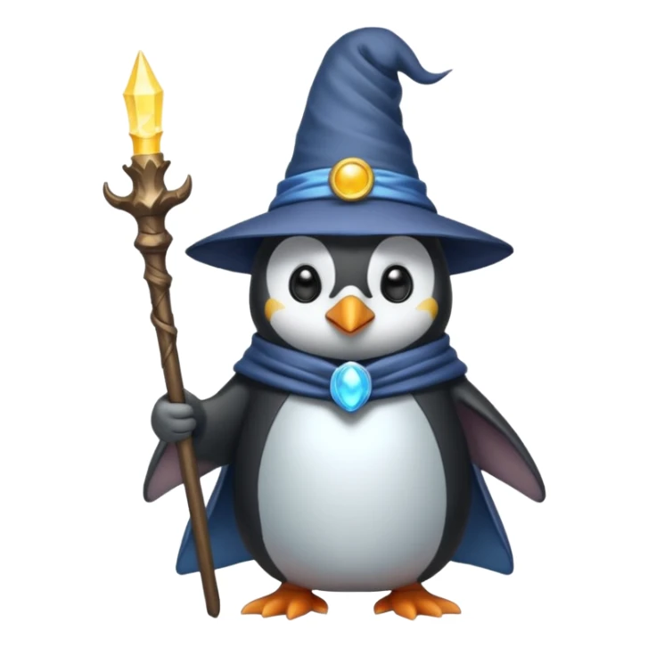 Penguin Wizard sticker