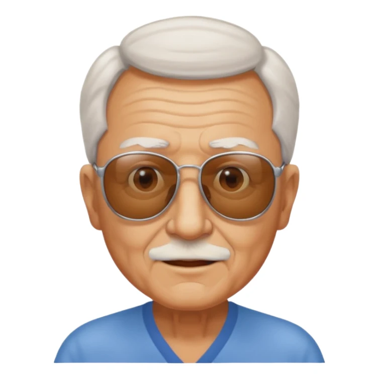 elderly man with sunglasses sticker