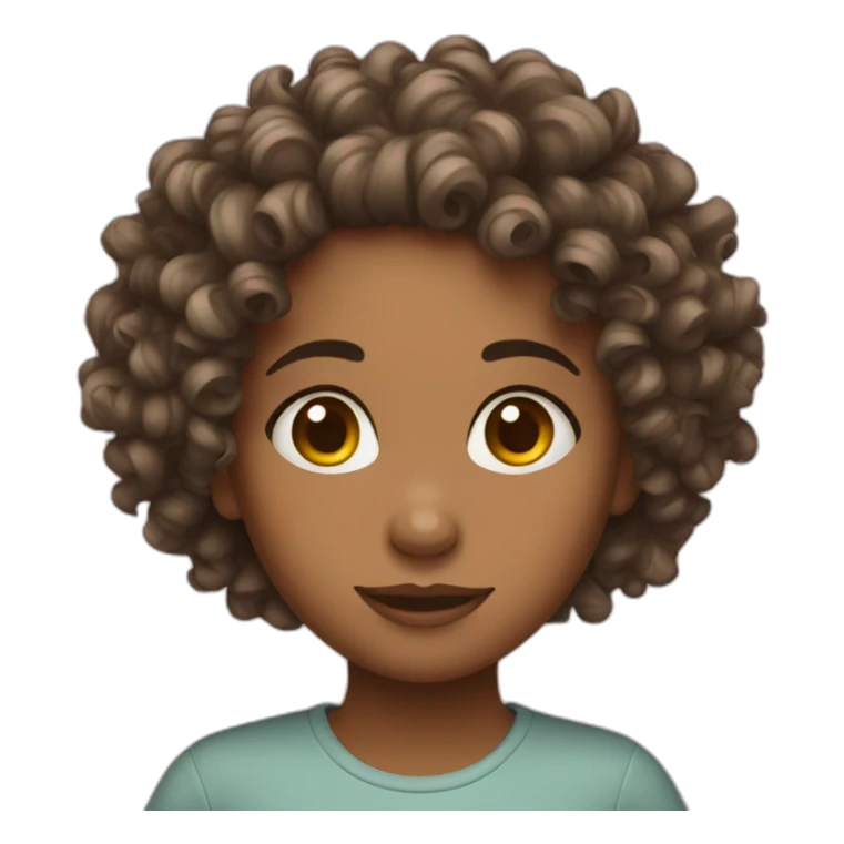Girls curly hair sticker