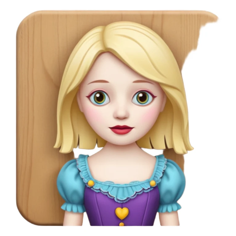 Icon for Puppet Theater: a girl puppet body with puppet face sticker