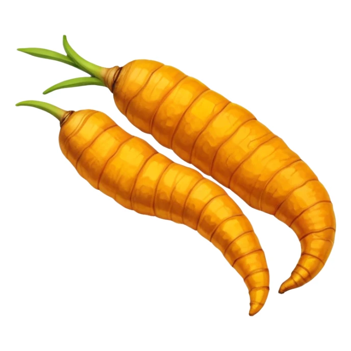 Turmeric root with golden glow, anti-inflammatory food sticker