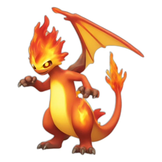 A Pokémon resembling a living flame, with a tail that splits into several tongues of fire. He has a majestic appearance. sticker