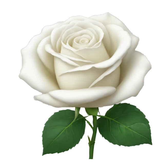 White rose  sticker