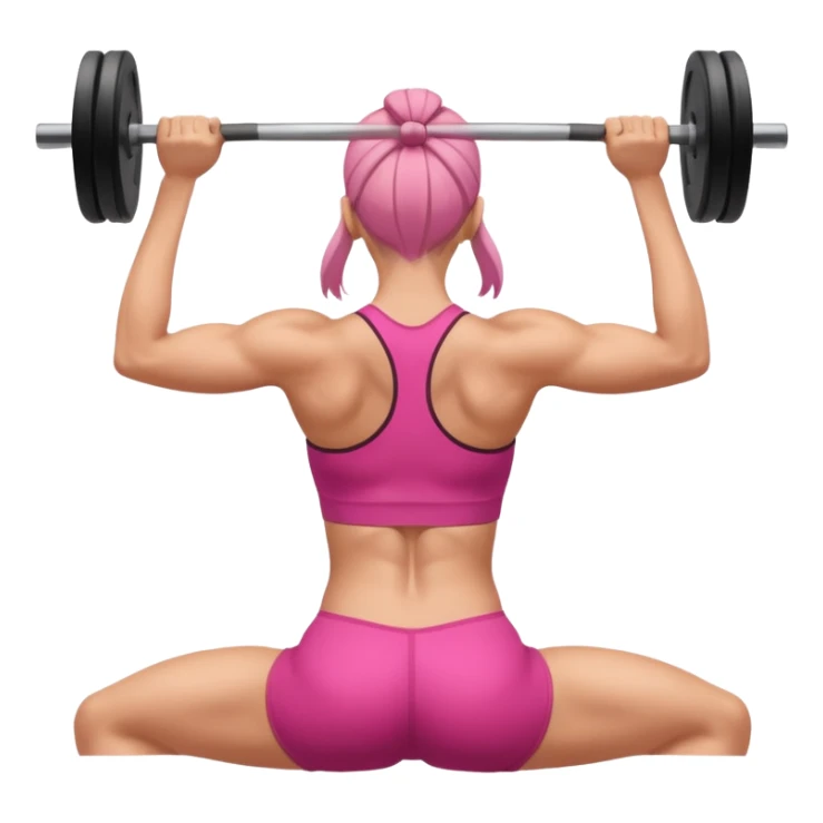 female performing back exercise sticker