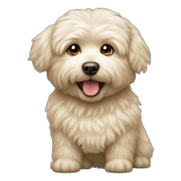 blonde eskipoo dog with brown hairs sticker