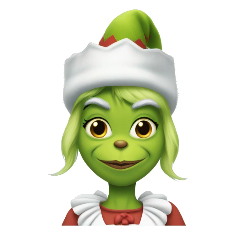 The grinch in a maid outfit  sticker