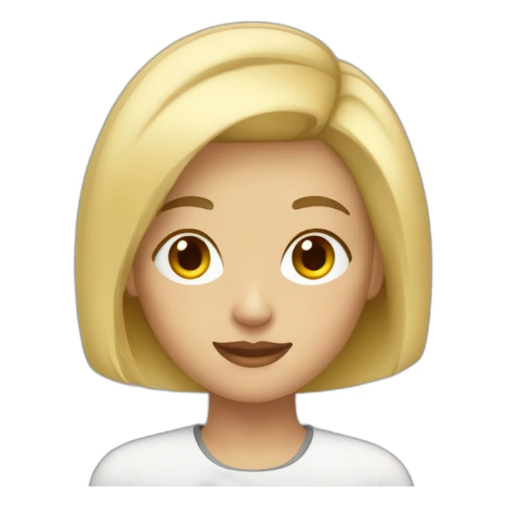 blonde girl with short haircut sticker