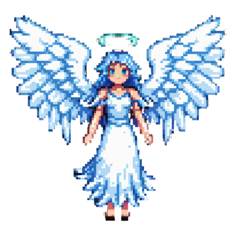 ice angel with frosted wings sticker