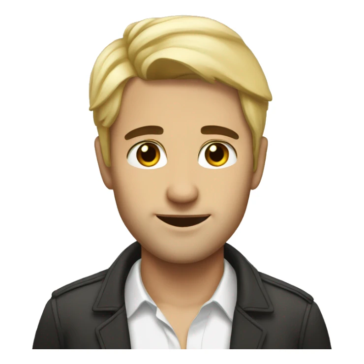 Handsome guy with dark hair and blonde girl sticker