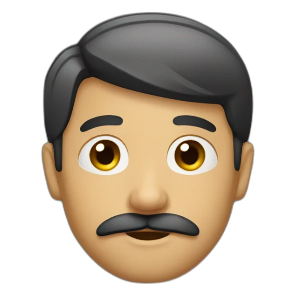 Men mustache tan skin face sticker