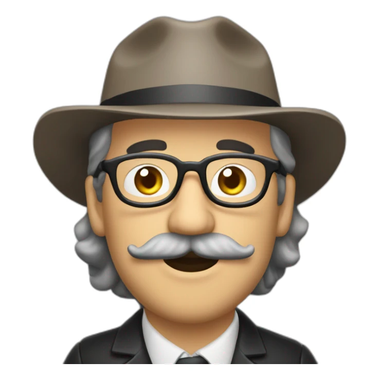 periodista gordo con gran bigote sticker