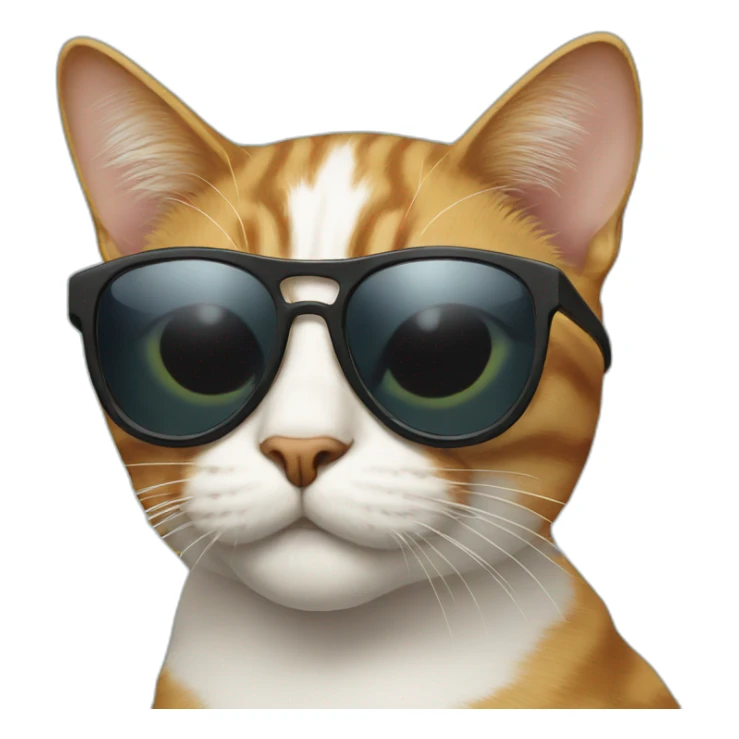Cat with sunglasses sticker
