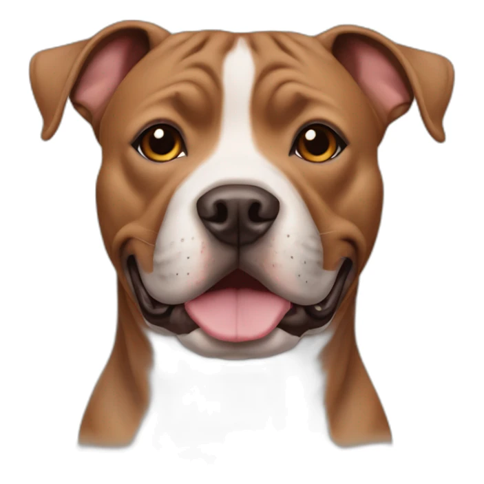 Brown Staffordshire bull terrier sticker