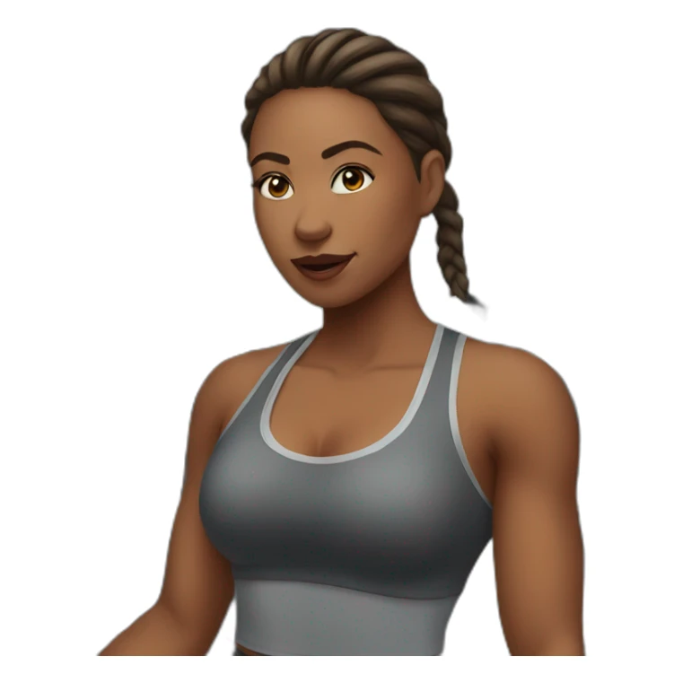 Woman at the gym sticker