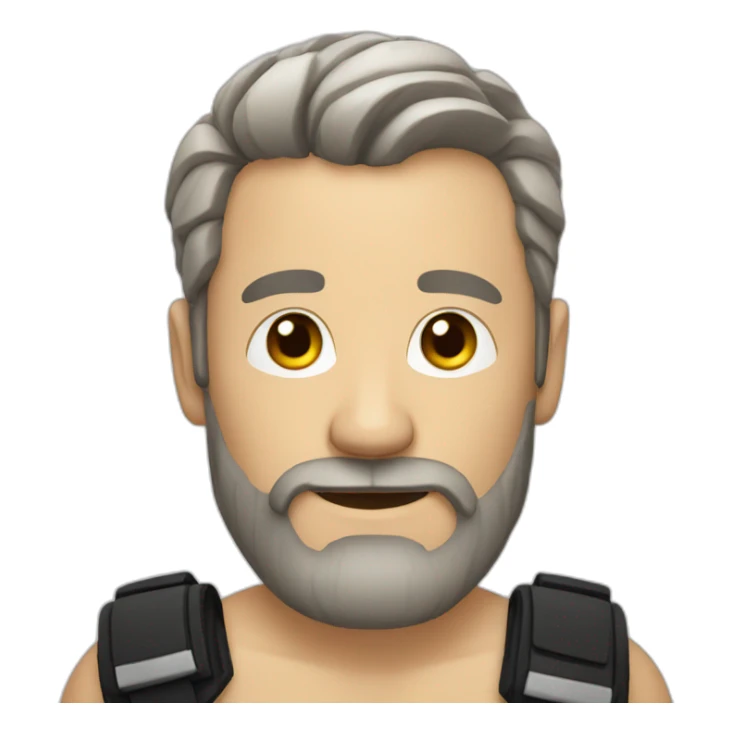 bearded white man with tattoo on his arm sticker