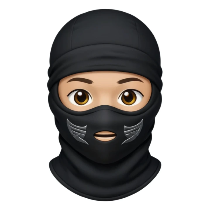 Black fabric Limbless ninja/robber balaclava ball sphere! It’s rollable sticker