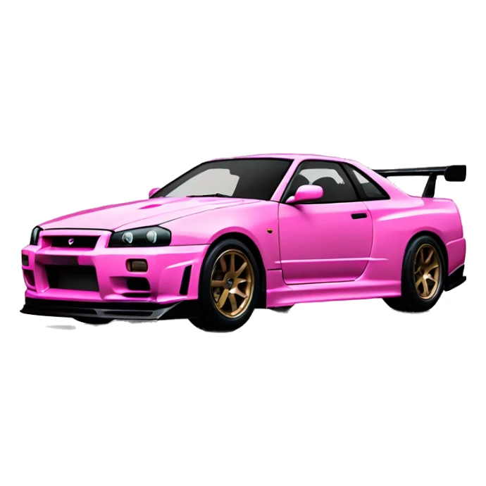 pink nissan skyline gtr 34 sticker