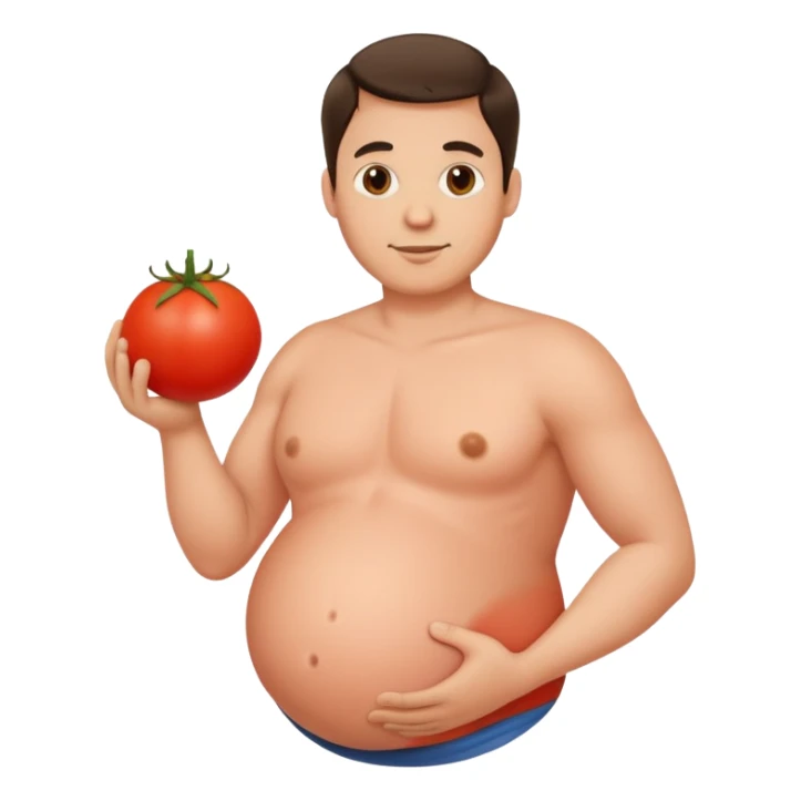 tomato pregnant man sticker
