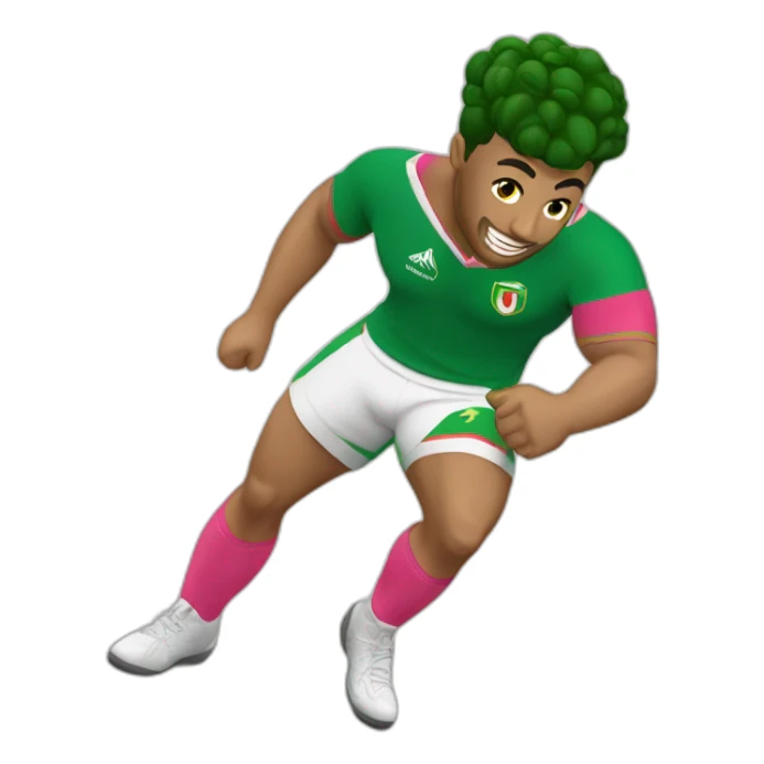 homme avec un maillot de algerie rose sticker