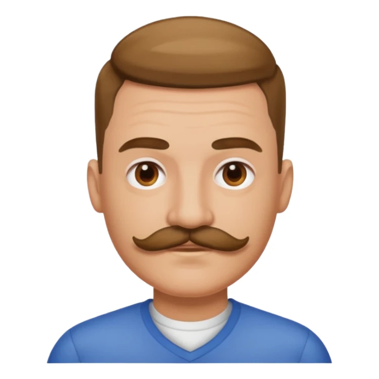 Skin fade hair with mustache  sticker