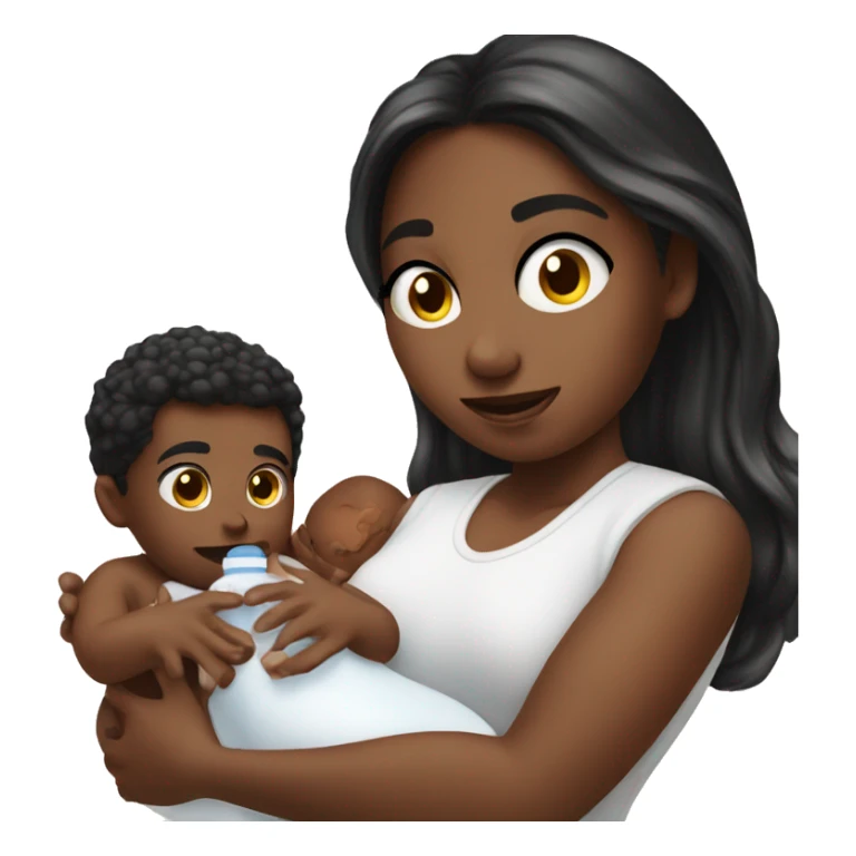 Diddy holding a baby and baby oil sticker