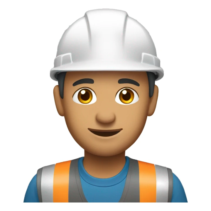 Central Asia Construction worker wearing a helmet feeling proud sticker