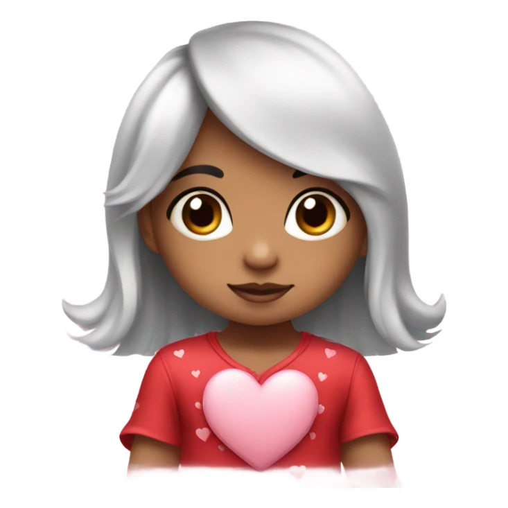 Valentine’s Day baby with black hair sticker