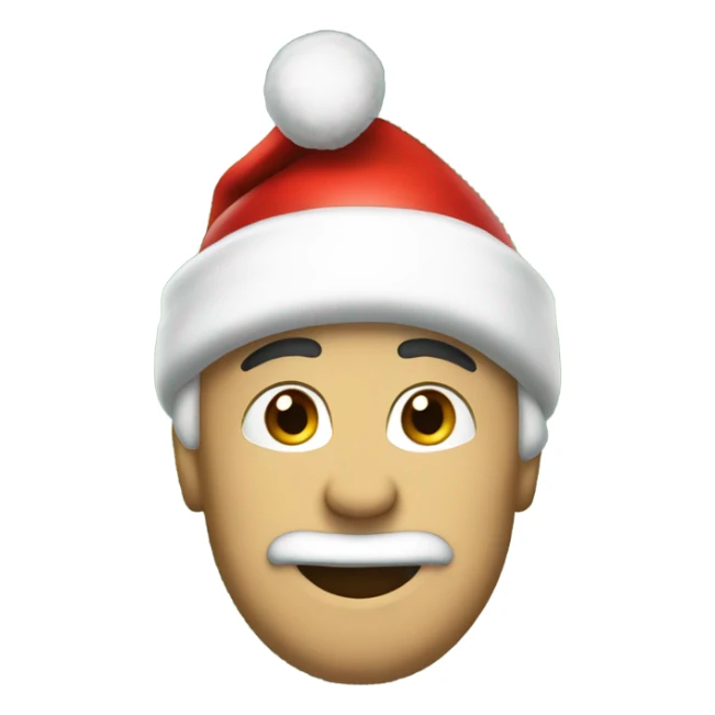 Me wearing a santa hat saying merry christmas sticker