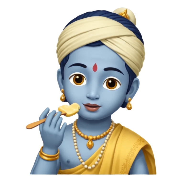  Lord Little Krishna eating butter  sticker